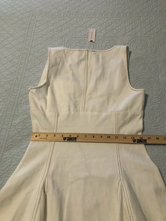 Anthropologie En Saison sleeveless fit and flare denim dress. Size medium. NWT - Picture 10 of 11